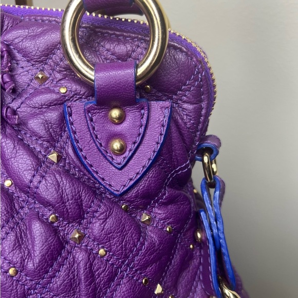 Marc Jacobs Stardust Cecilia Quilted Leather Studded Satchel - Picture 9 of 13